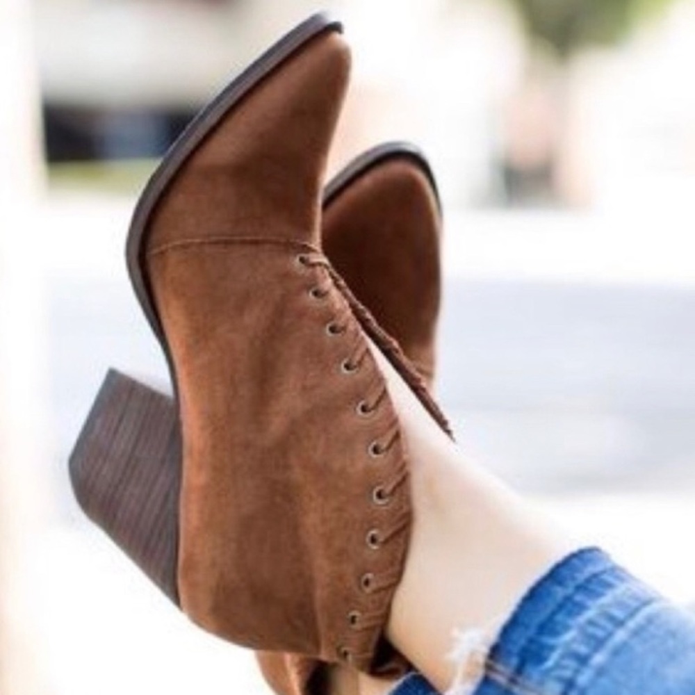 Coconuts by Matisse Brown Bamba Lace Up Booties